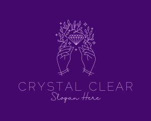 Diamond Gem Hands logo design