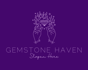 Diamond Gem Hands logo design