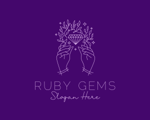 Diamond Gem Hands logo design