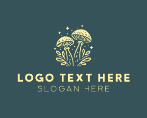 Mushroom Organic Plant logo