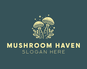 Mushroom Organic Plant logo design