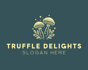 Mushroom Organic Plant logo design