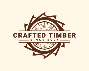 Woodwork Log Sawmill logo design