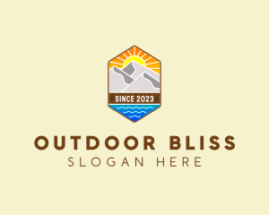 Outdoor Mountain Badge  logo design