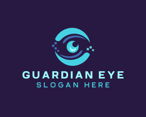 Digital Pixel Eye logo design