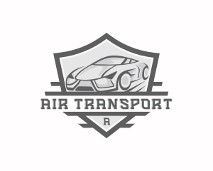 Motorsports Sports Car Shield logo design