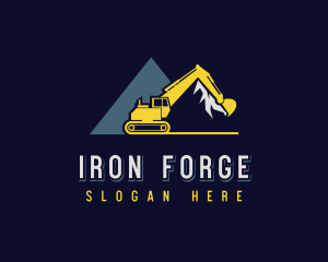 Demolition Excavator Mining logo design