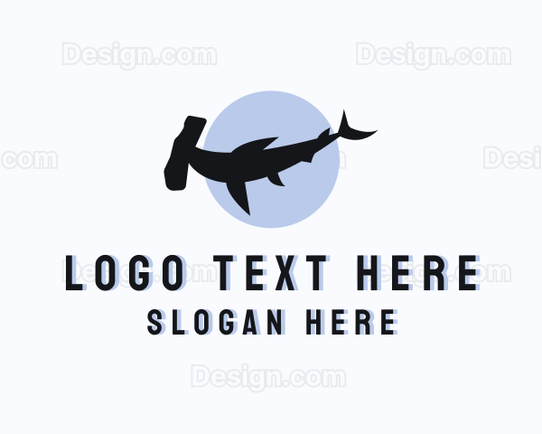 Wild Hammerhead Shark Logo