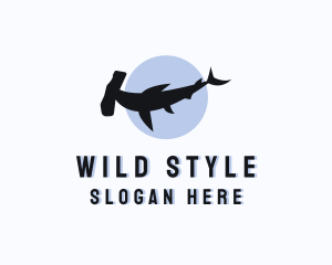 Wild Hammerhead Shark logo design