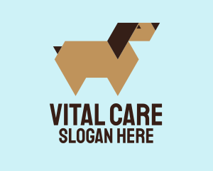 Brown Geometric Dog Logo