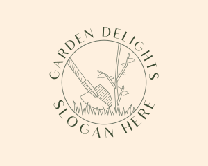 Shovel Plant Gardening logo design