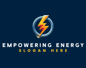 Power Electric Bolt logo design