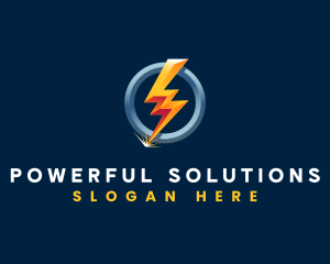 Power Electric Bolt logo design