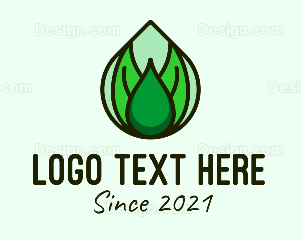 Natural Leaf Droplet Logo