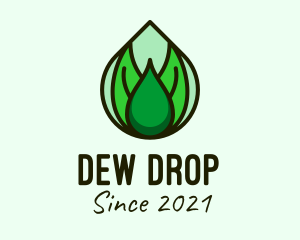 Natural Leaf Droplet logo design