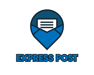 Blue Mail Navigation logo design