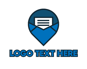 Positioning - Blue Mail Navigation logo design
