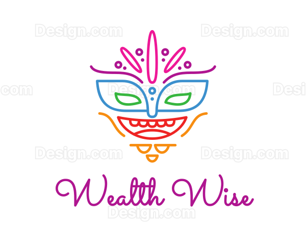 Colorful Mask Outline Logo