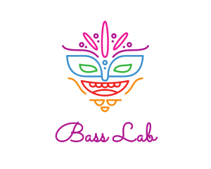 Colorful Mask Outline logo design