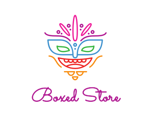 Colorful Mask Outline logo design