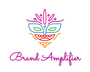 Colorful Mask Outline logo design