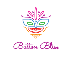 Colorful Mask Outline logo design