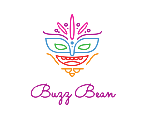 Colorful Mask Outline logo design