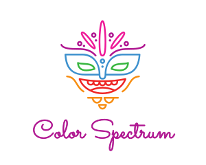 Colorful Mask Outline logo design