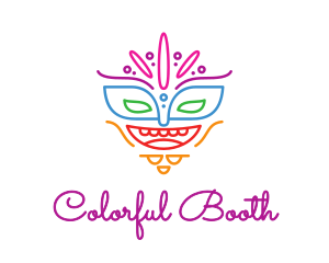 Colorful Mask Outline logo design