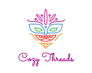 Colorful Mask Outline logo design