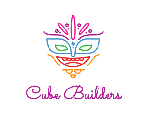 Colorful Mask Outline logo design