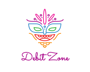 Colorful Mask Outline logo design