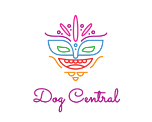 Colorful Mask Outline logo design