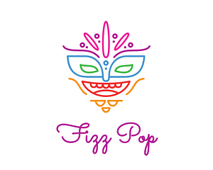 Colorful Mask Outline logo design