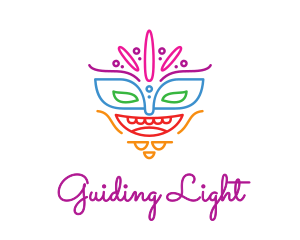 Colorful Mask Outline logo design