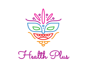 Colorful Mask Outline logo design