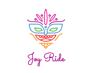 Colorful Mask Outline logo design