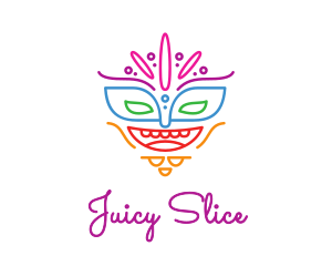 Colorful Mask Outline logo design