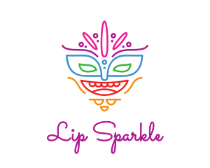 Colorful Mask Outline logo design