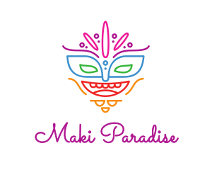 Colorful Mask Outline logo design