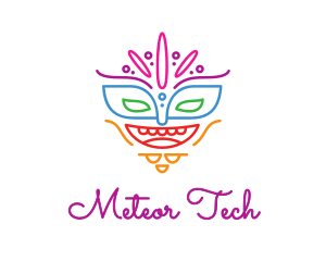 Colorful Mask Outline logo design