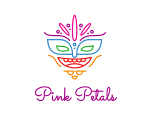 Colorful Mask Outline logo design