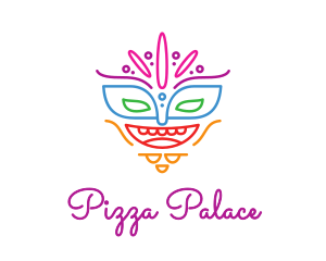 Colorful Mask Outline logo design