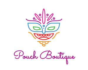 Colorful Mask Outline logo design