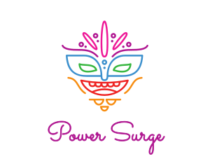 Colorful Mask Outline logo design