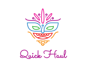 Colorful Mask Outline logo design