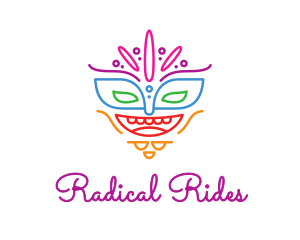 Colorful Mask Outline logo design