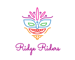 Colorful Mask Outline logo design