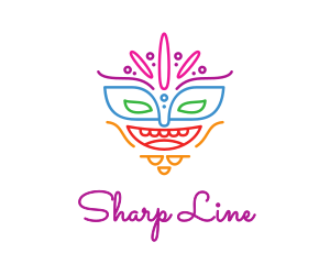 Colorful Mask Outline logo