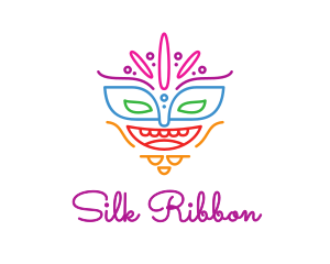 Colorful Mask Outline logo design